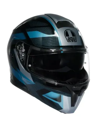 Модуларна каска AGV STREETMODULAR LEDRO MATT BLACK/POWDER BLUE