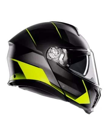 Модуларна каска AGV TOURMODULAR PERCEPTION MATT BLACK/YELLOW FLUO
