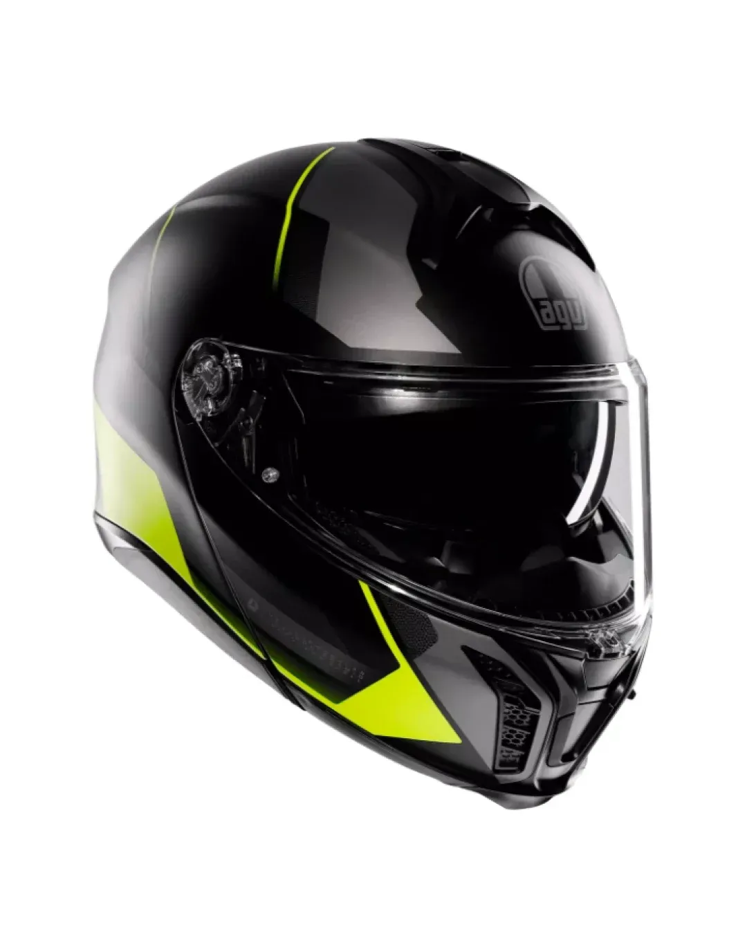 Модуларна каска AGV TOURMODULAR PERCEPTION MATT BLACK/YELLOW FLUO