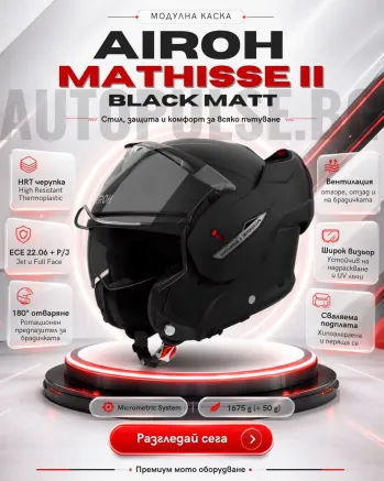 Модуларна каска Airoh Mathisse II Black Matt