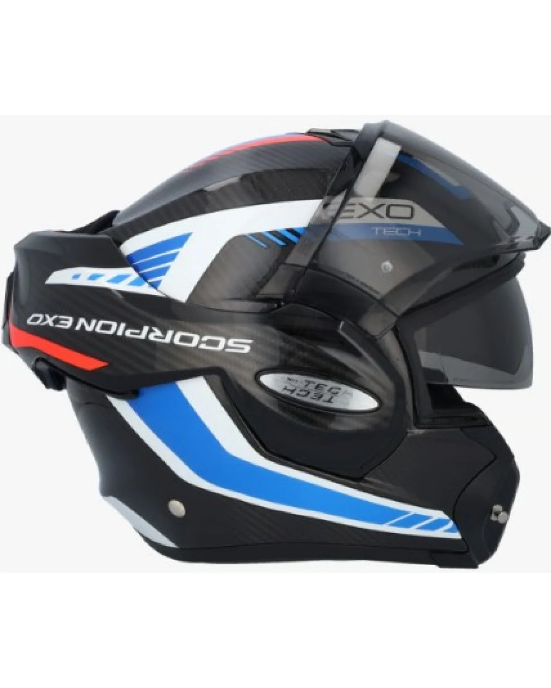 Модуларна каска SCORPION Exo-Tech Evo Carbon BLACK/BLUE/RED