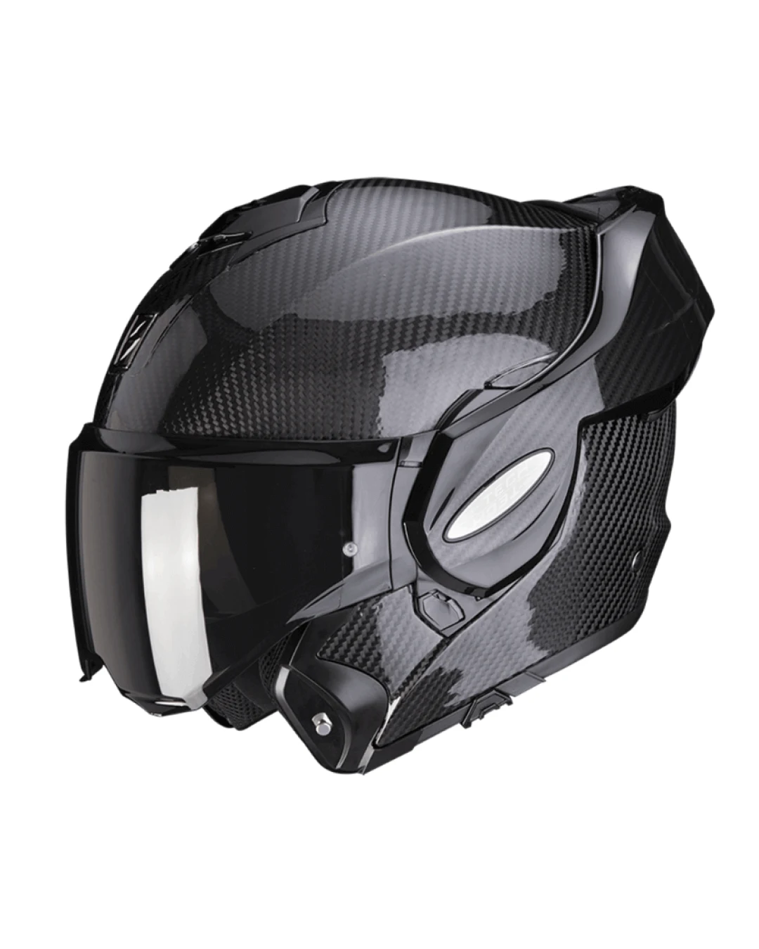 Модуларна каска SCORPION Exo-Tech Evo Carbon SOLID BLACK
