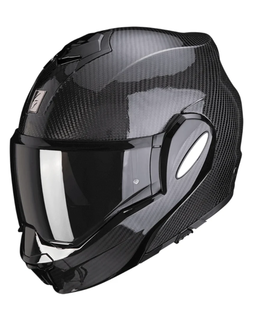 Модуларна каска SCORPION Exo-Tech Evo Carbon SOLID BLACK