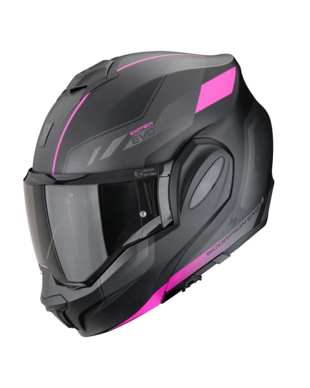Модуларна каска SCORPION Exo-Tech Evo SOCIUS MATT BLACK/PINK