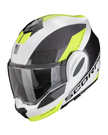 Модуларна каска SCORPION Exo-Tech Evo Team WHITE/YELLOW