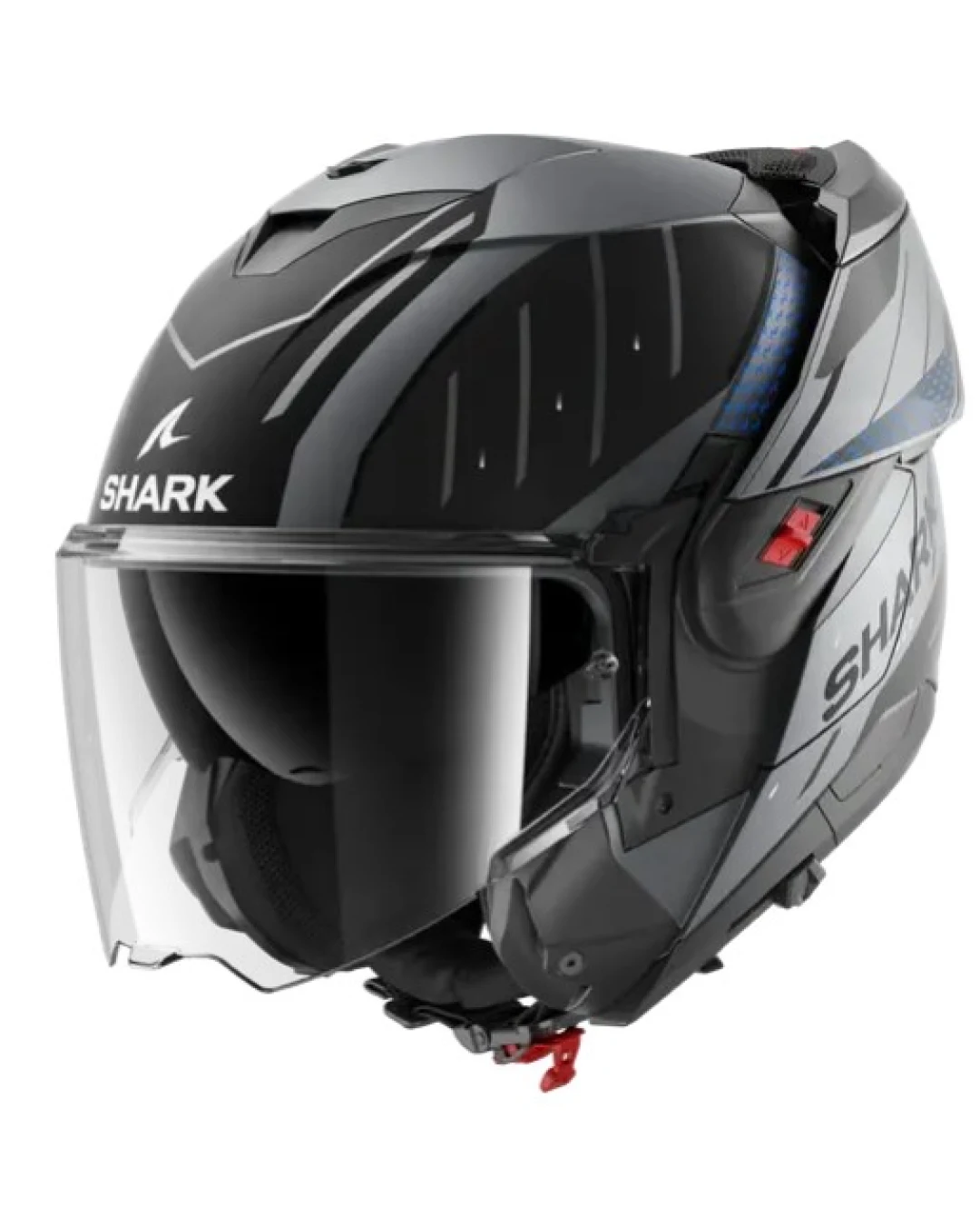 Модуларна каска SHARK OXO RYDGER Mat Anthracite Blue Black