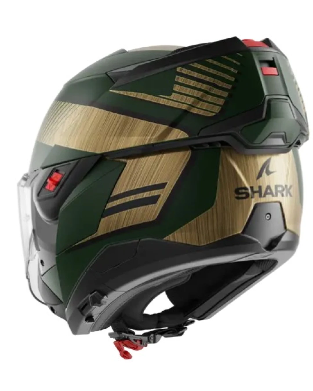 Модуларна каска SHARK OXO SIKTER Mat Green Chrome Gold