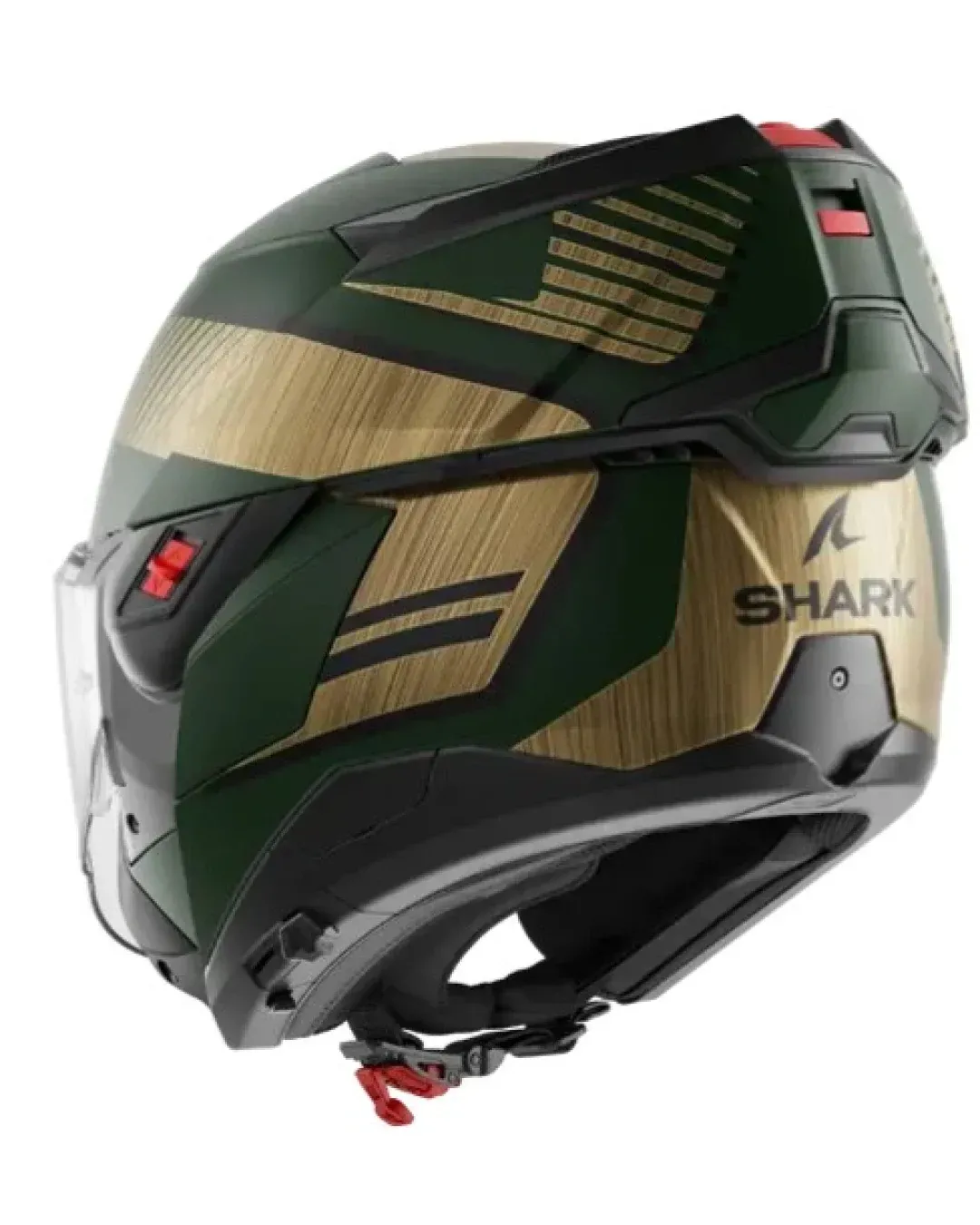 Модуларна каска SHARK OXO SIKTER Mat Green Chrome Gold