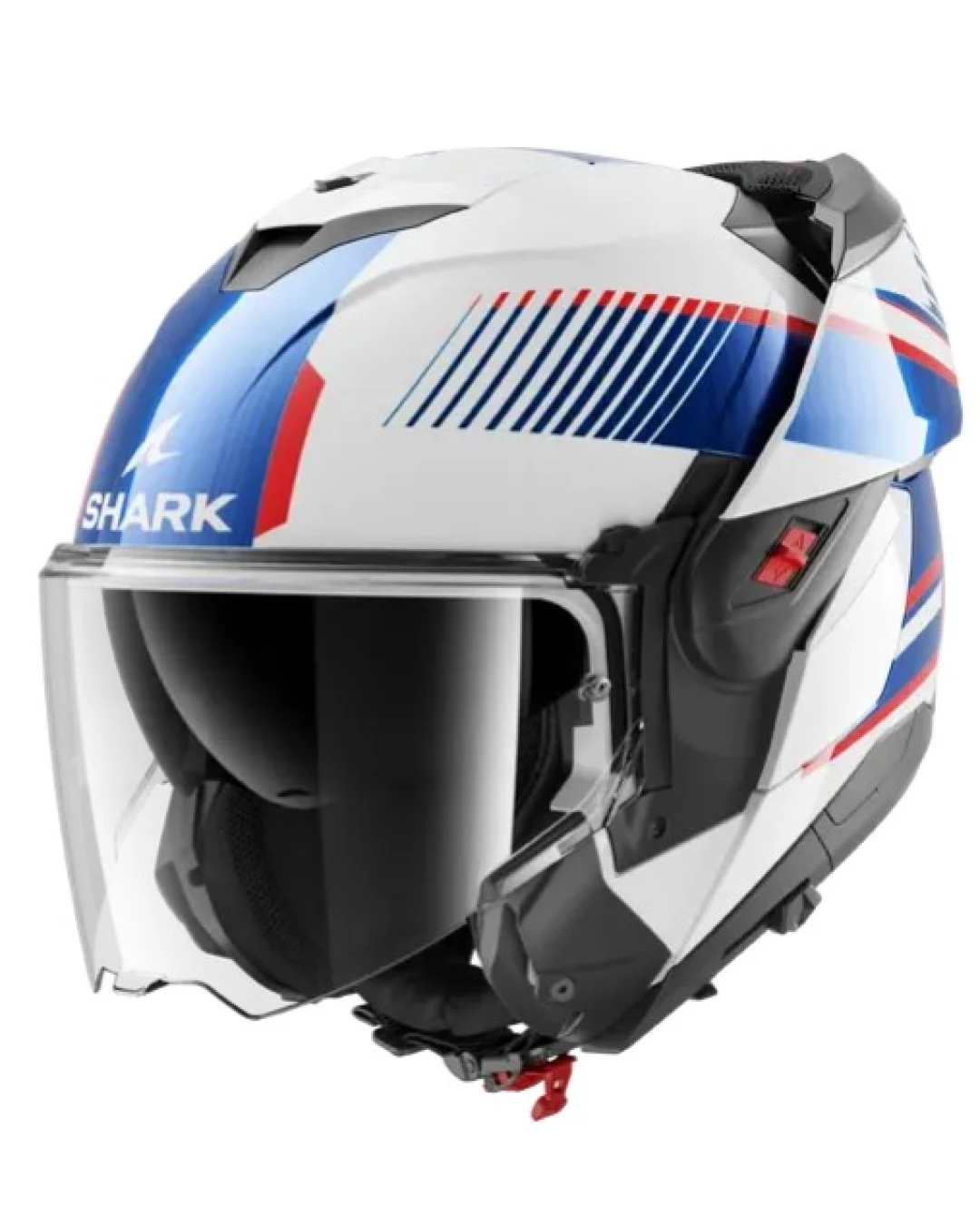 Модуларна каска SHARK OXO SIKTER White Chrome Blue