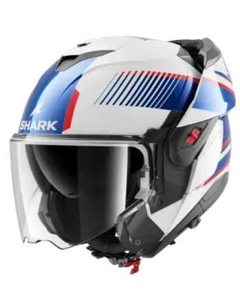 Модуларна каска SHARK OXO SIKTER White Chrome Blue