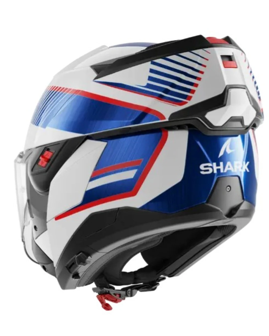 Модуларна каска SHARK OXO SIKTER White Chrome Blue