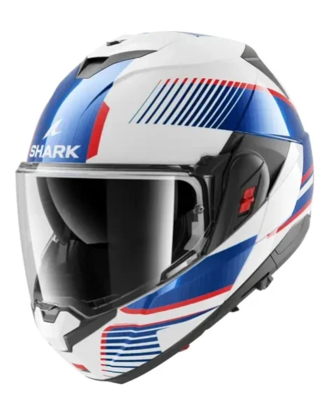 Модуларна каска SHARK OXO SIKTER White Chrome Blue