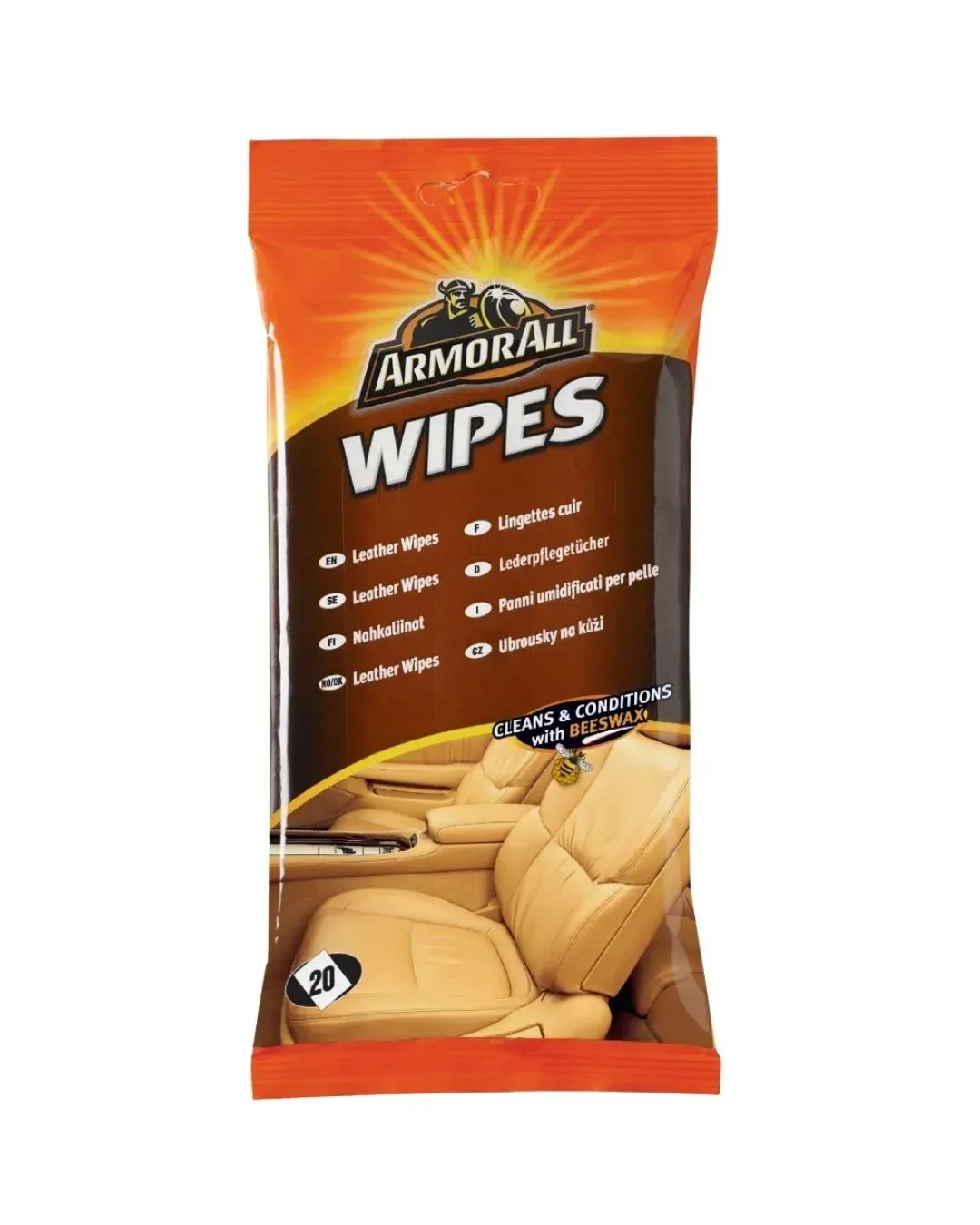 Мокри кърпи за кожа Armor All Leather Wipes (20 броя)