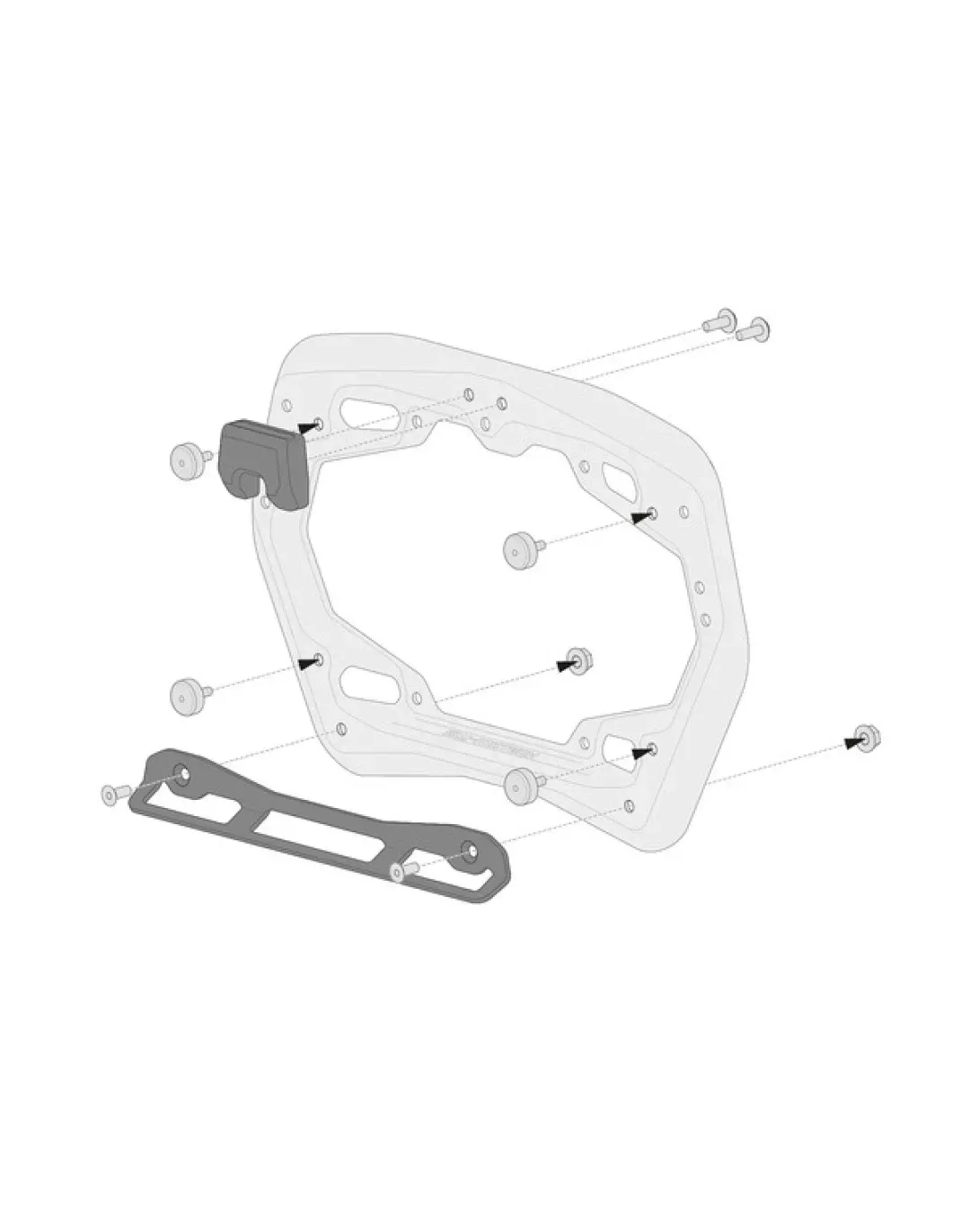 Монтажен комплект странични куфари SW-MOTECH Adapter for PRO Side Carrier Shad