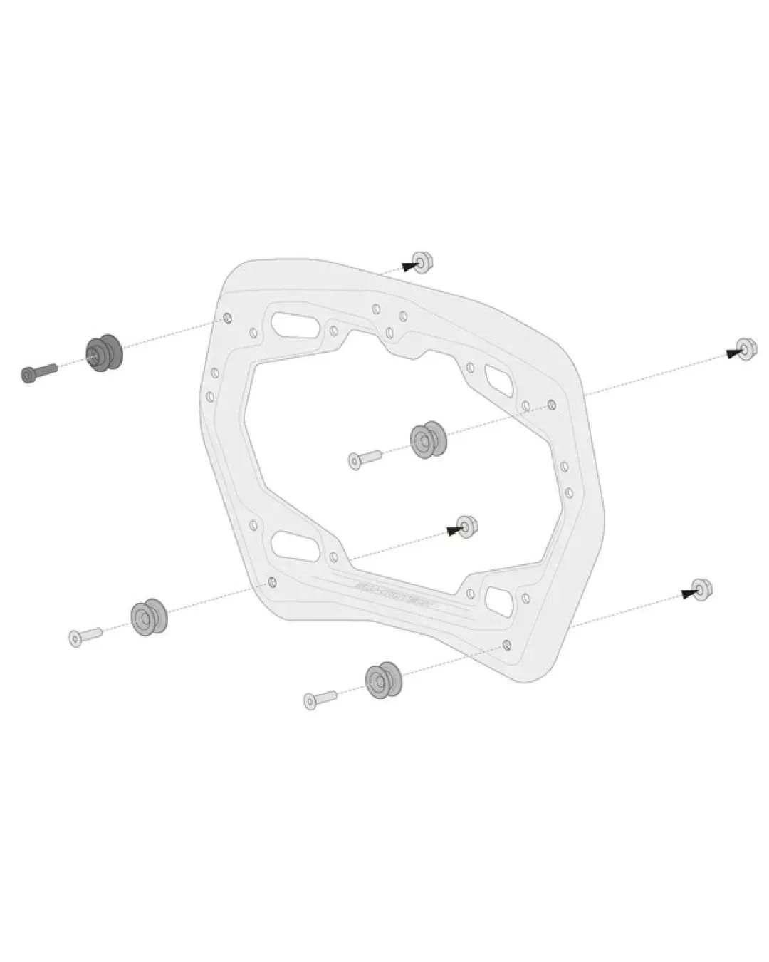 Монтажен комплект странични куфари SW-MOTECH Adapter for PRO Side Carrier