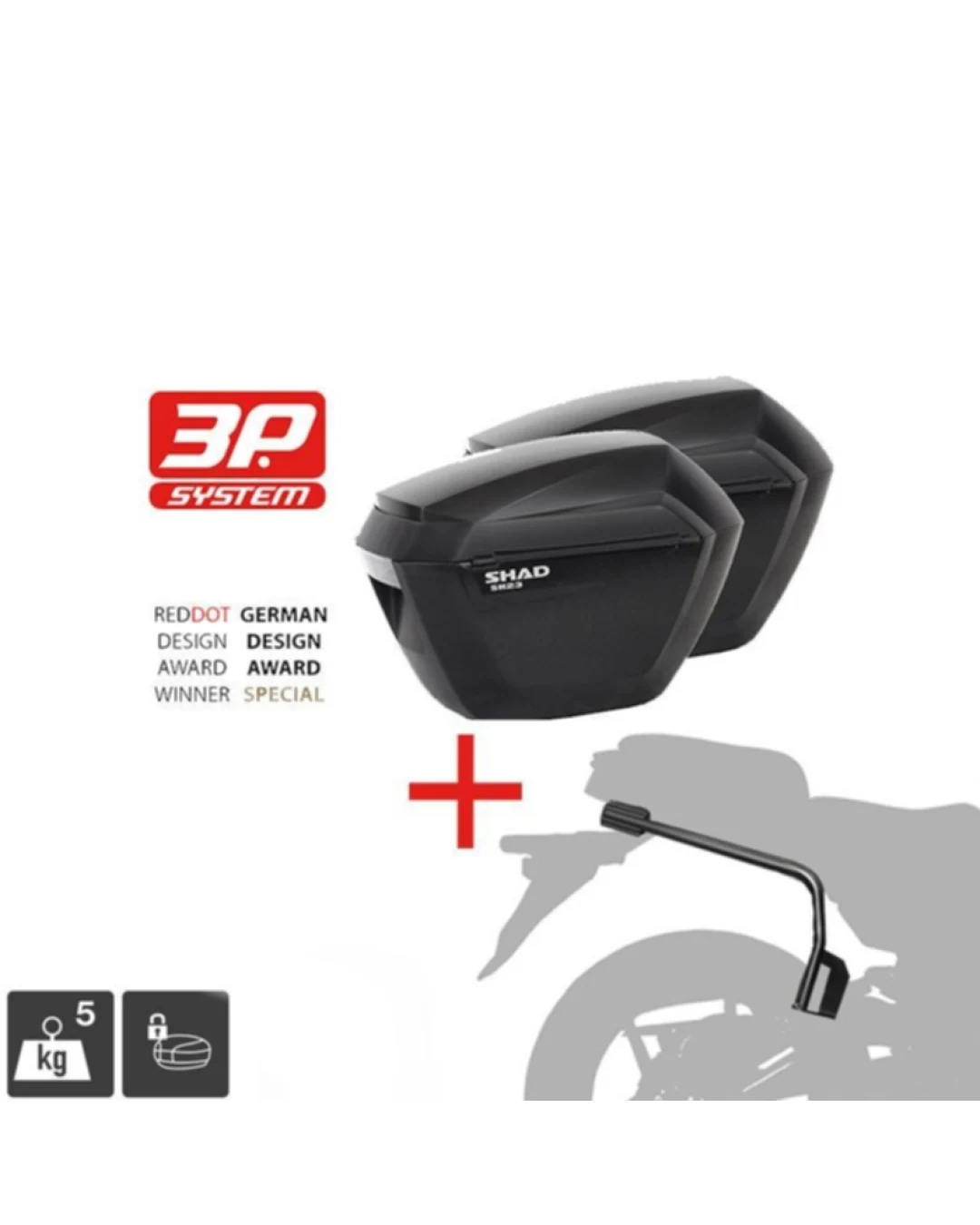 Монтажен комплект за куфари SHAD 3P SYSTEM BMW F650GS / F700GS / F800GS