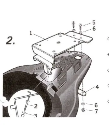 Монтажен комплект за куфари SHAD H0SW17ST за Honda S-Wing 125/150