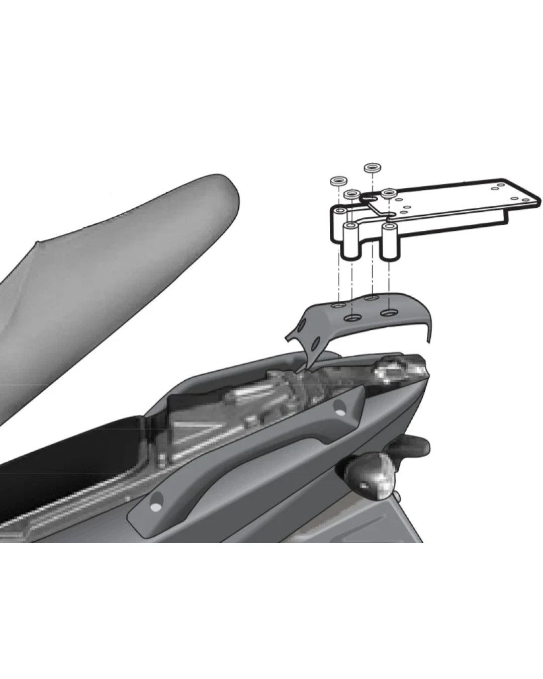 Монтажен комплект за куфари SHAD TOP MASTER GILERA RUNNER 50SP-VX