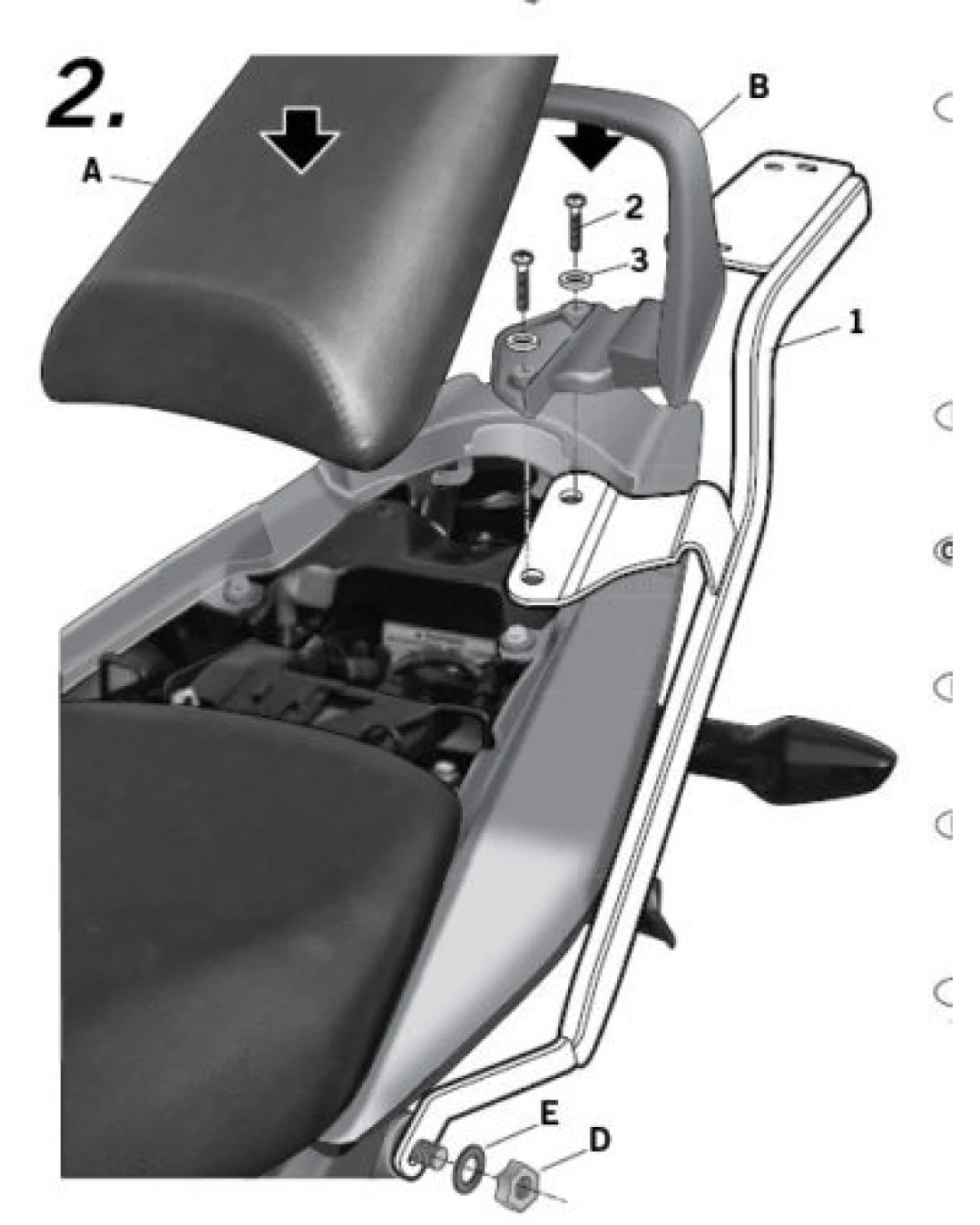 Монтажен комплект за куфари SHAD TOP MASTER HONDA CBF 125´09