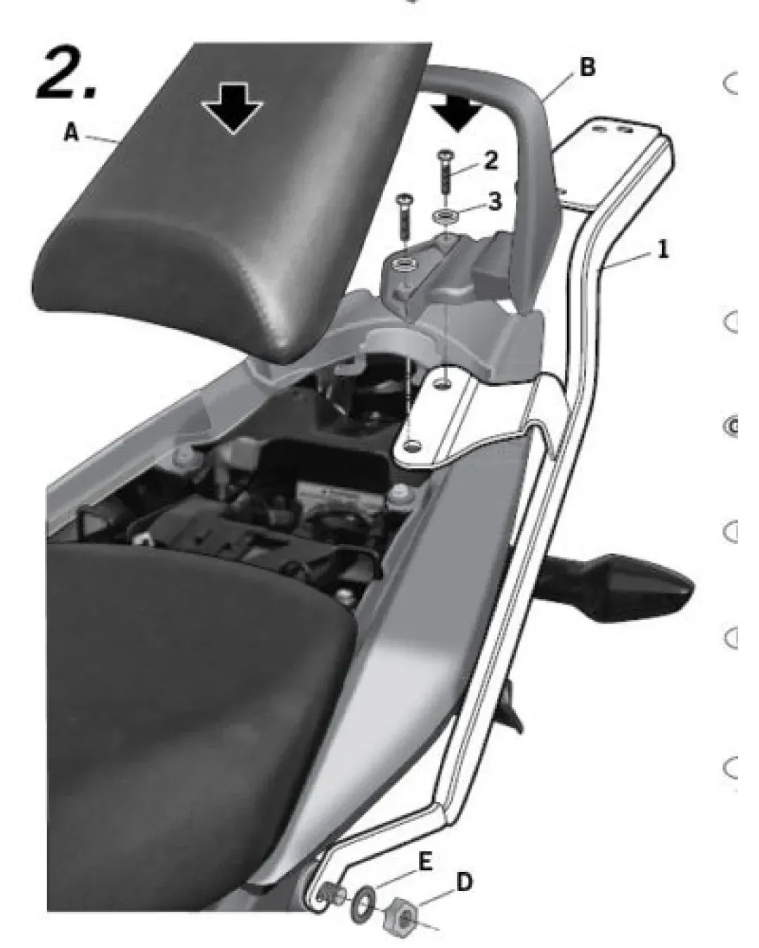 Монтажен комплект за куфари SHAD TOP MASTER HONDA CBF 125´09