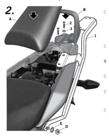 Монтажен комплект за куфари SHAD TOP MASTER HONDA CBF 125´09