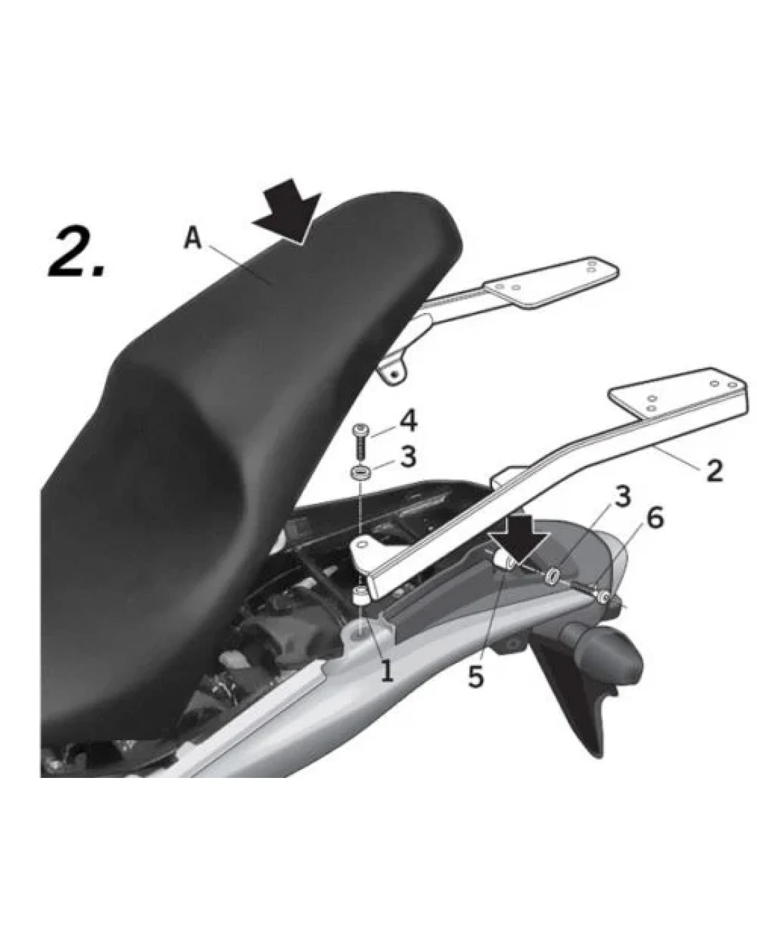 Монтажен комплект за куфари SHAD TOP MASTER HONDA HORNET CB600 F