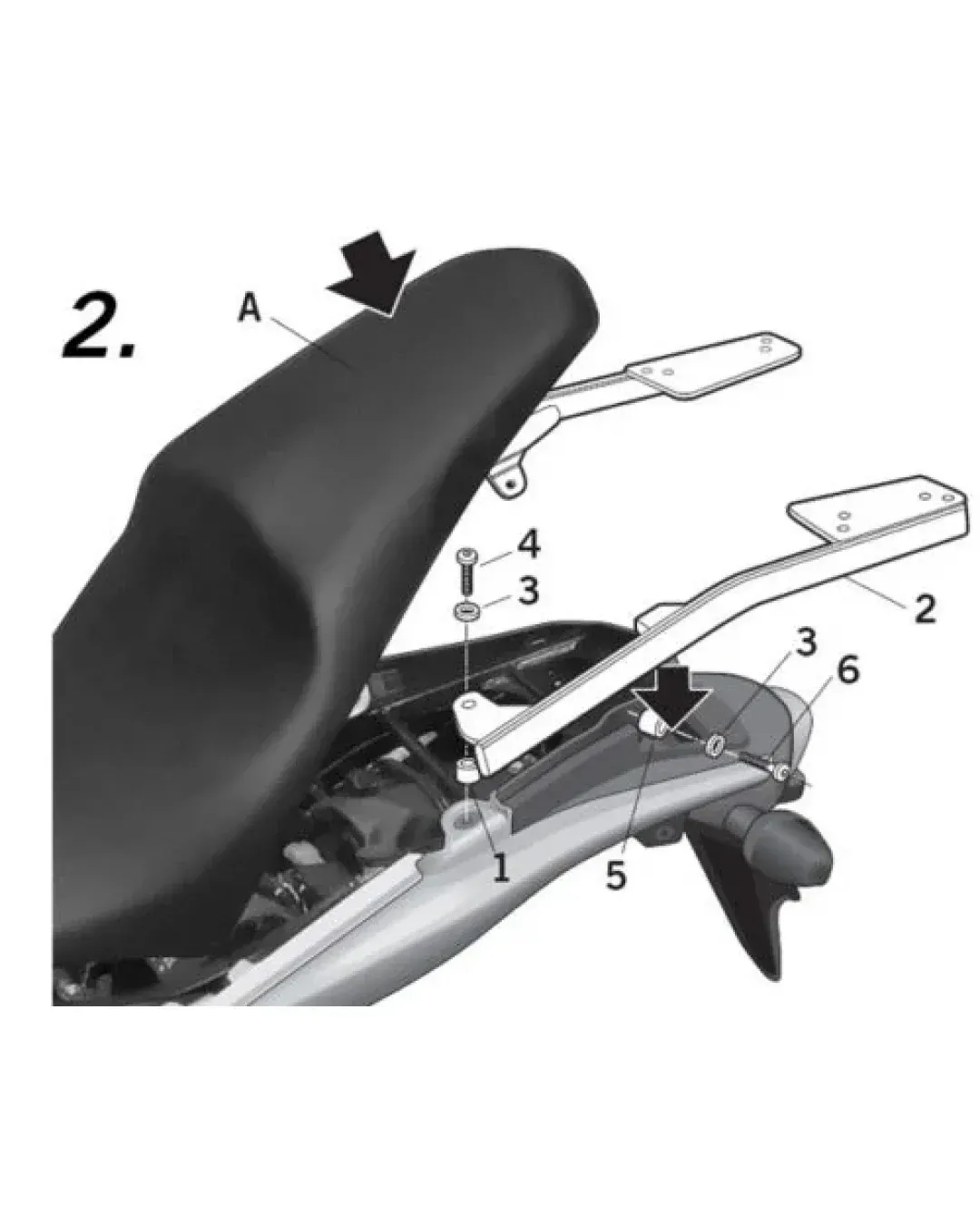 Монтажен комплект за куфари SHAD TOP MASTER HONDA HORNET CB600 F