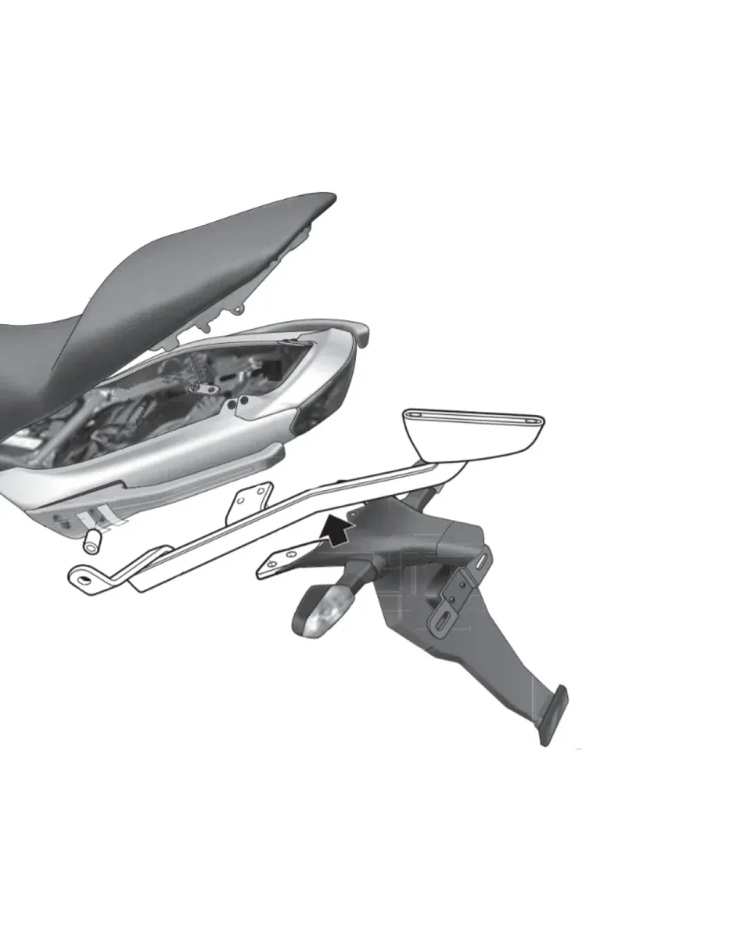 Монтажен комплект за куфари SHAD TOP MASTER KAWASAKI ER - 6N '09