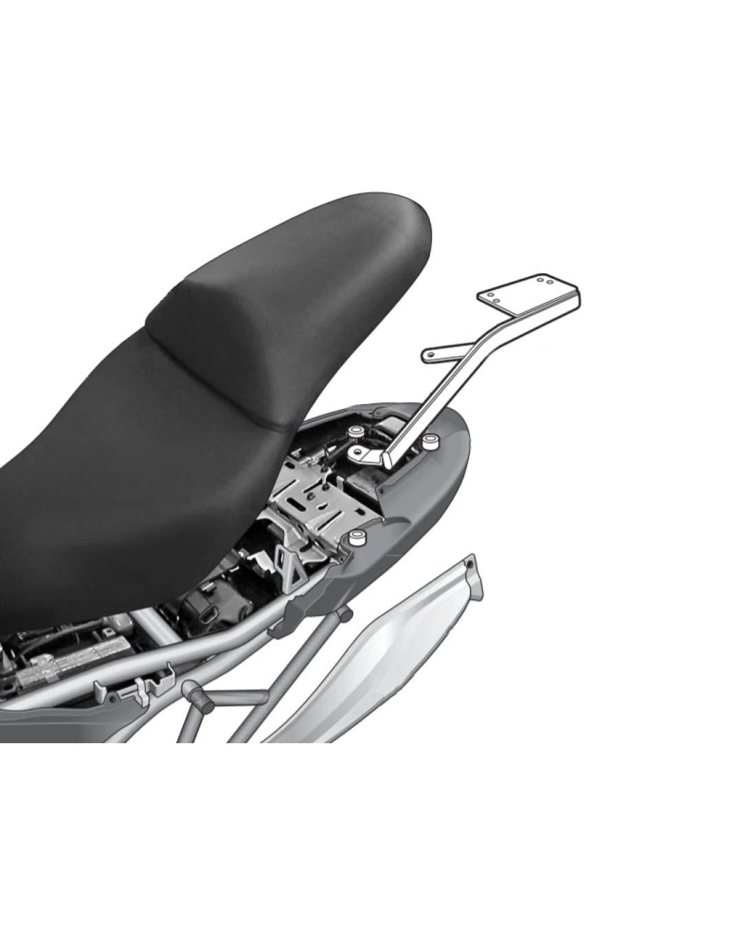Монтажен комплект за куфари SHAD TOP MASTER KAWASAKI VERSYS 650 '07