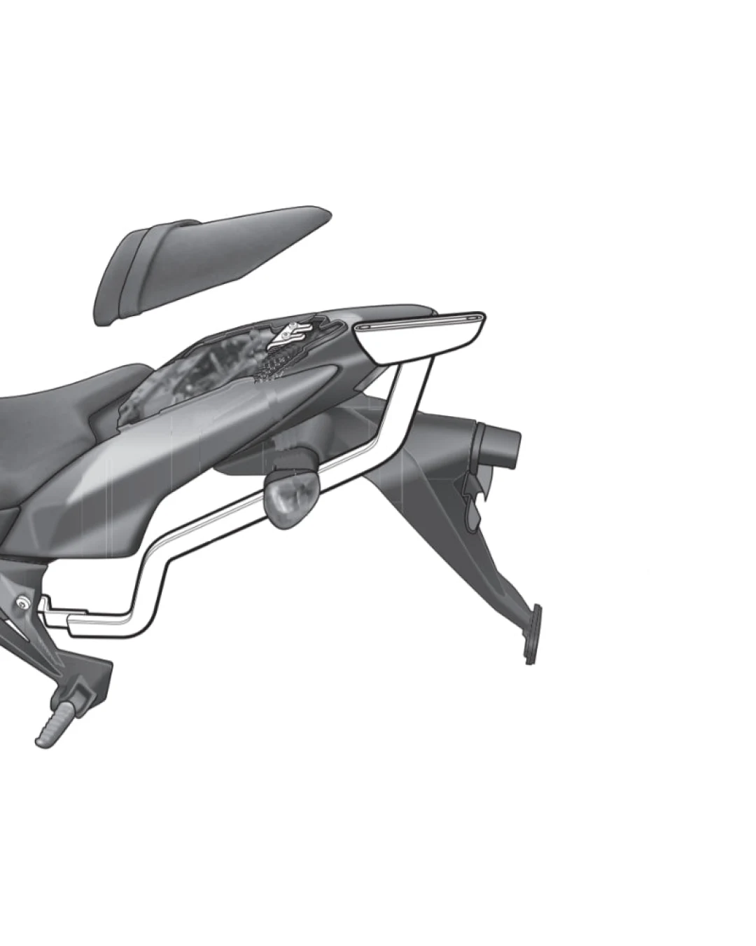 Монтажен комплект за куфари SHAD TOP MASTER KAWASAKI Z750/Z1000 07-10