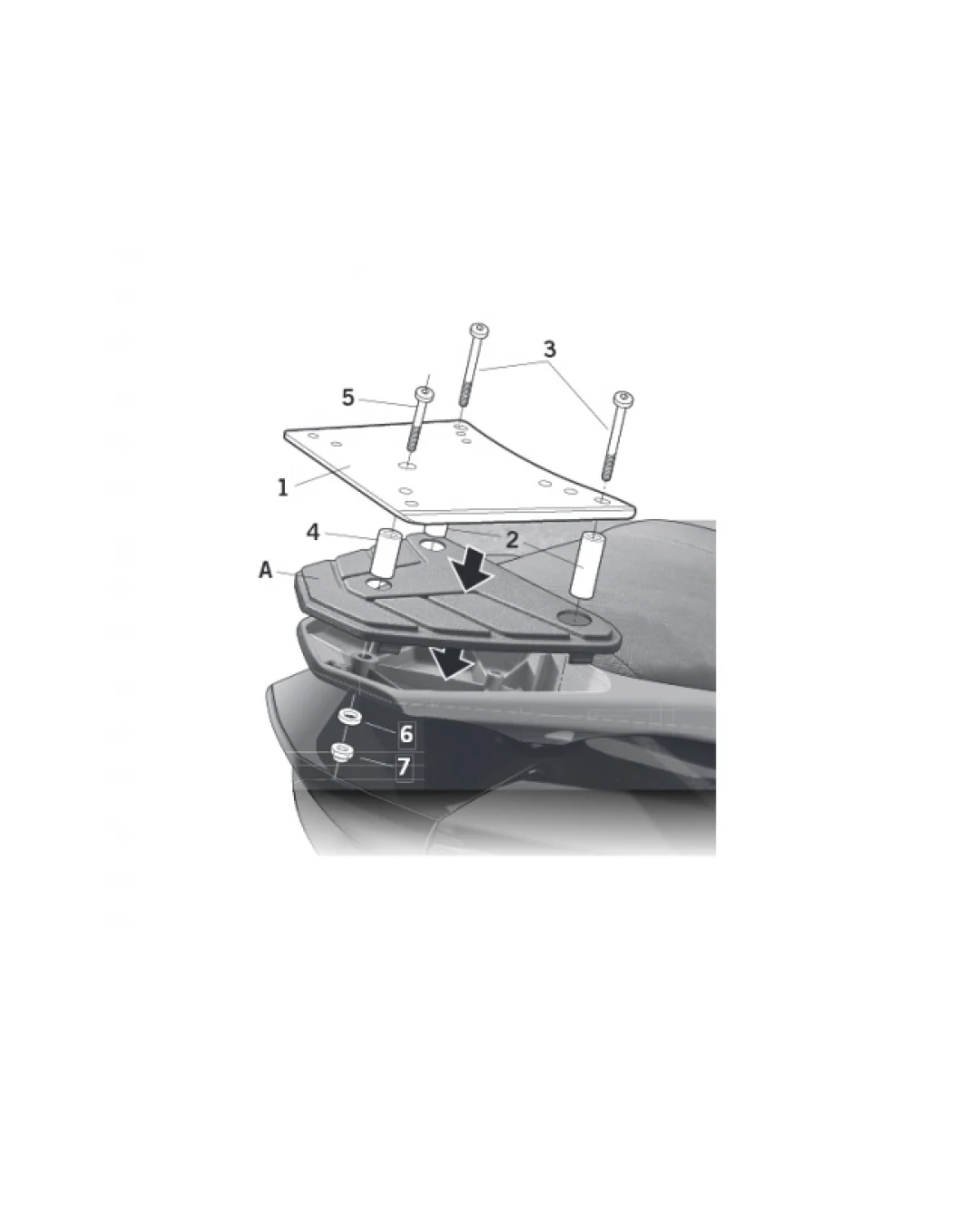 Монтажен комплект за куфари SHAD TOP MASTER KEEWAY SILVERBLADE125'12