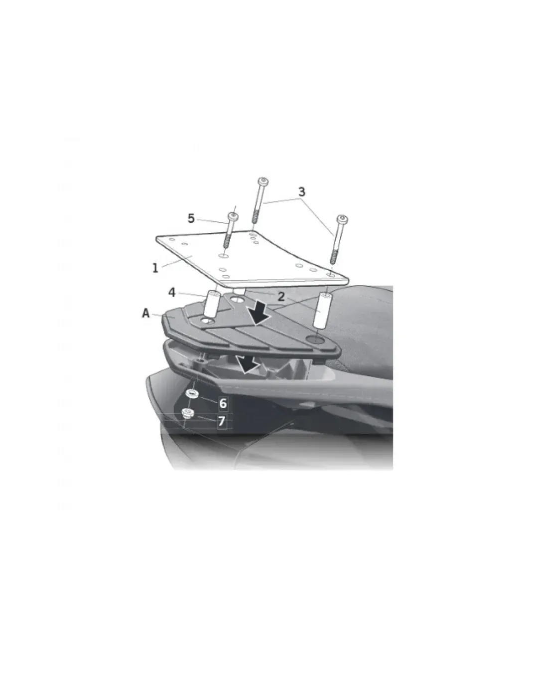 Монтажен комплект за куфари SHAD TOP MASTER KEEWAY SILVERBLADE125'12