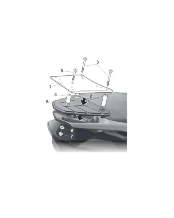 Монтажен комплект за куфари SHAD TOP MASTER KEEWAY SILVERBLADE125'12