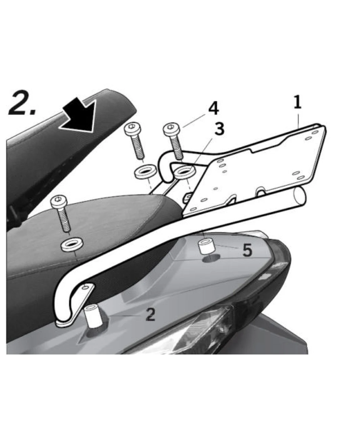 Монтажен комплект за куфари SHAD TOP MASTER KYMCO AGILITY 50 SR-11