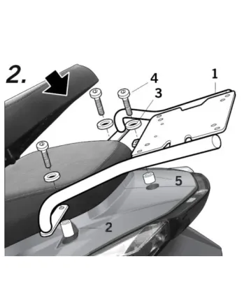Монтажен комплект за куфари SHAD TOP MASTER KYMCO AGILITY 50 SR-11