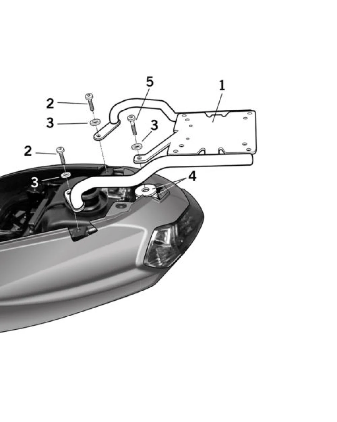 Монтажен комплект за куфари SHAD TOP MASTER PEUGEOT KISBEE 50 '13