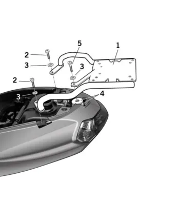 Монтажен комплект за куфари SHAD TOP MASTER PEUGEOT KISBEE 50 '13