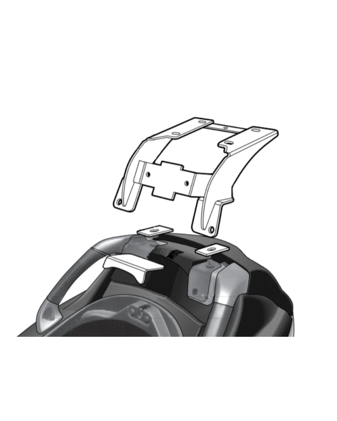 Монтажен комплект за куфари SHAD TOP MASTER PIAGGIO MP3/LT/RL HYBRID 125 '07-'11