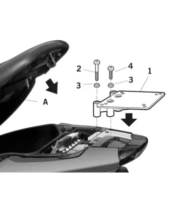 Монтажен комплект за куфари SHAD TOP MASTER PIAGGIO NRG ENERGY 50'05