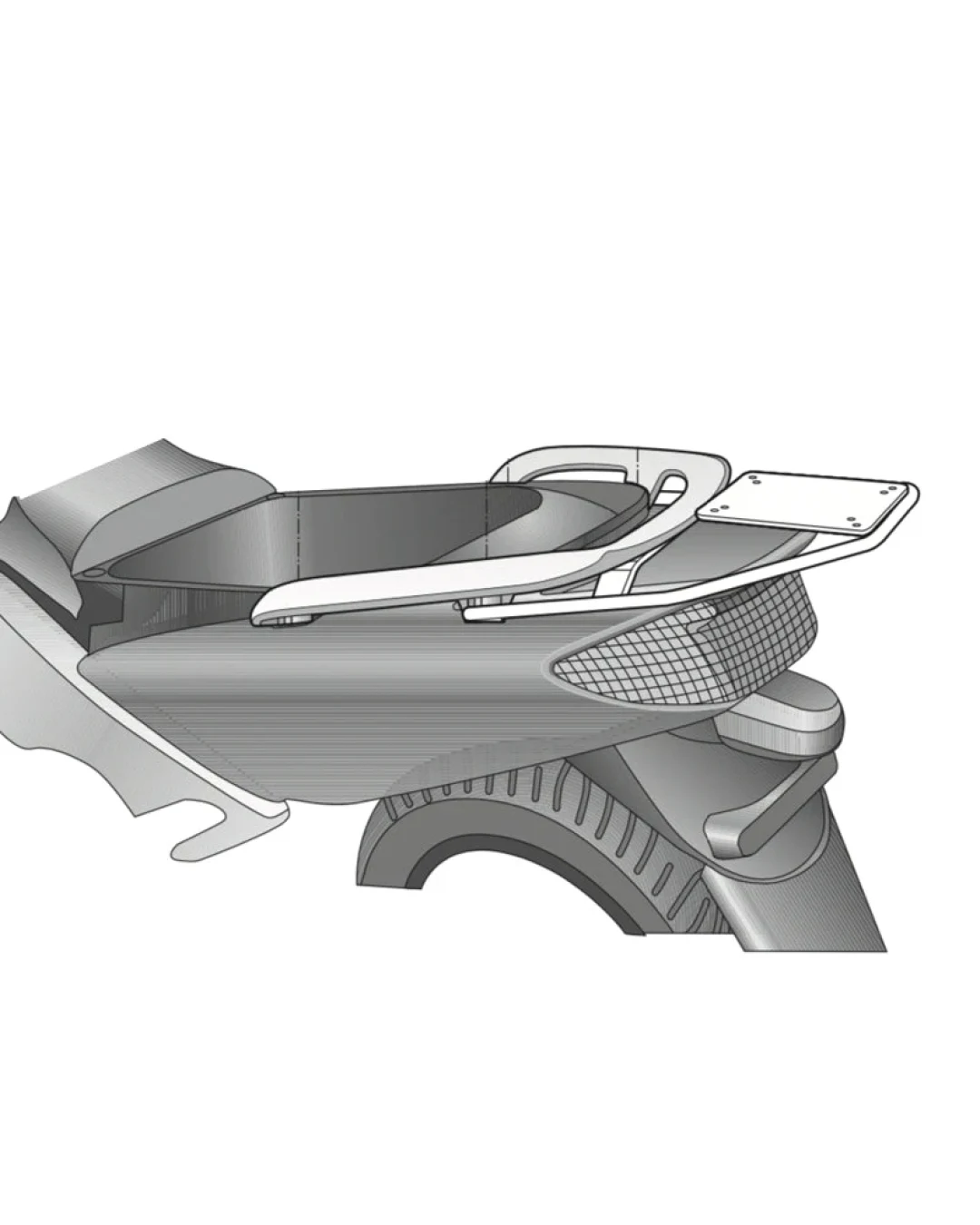 Монтажен комплект за куфари SHAD TOP MASTER YAMAHA TMAX 500 01