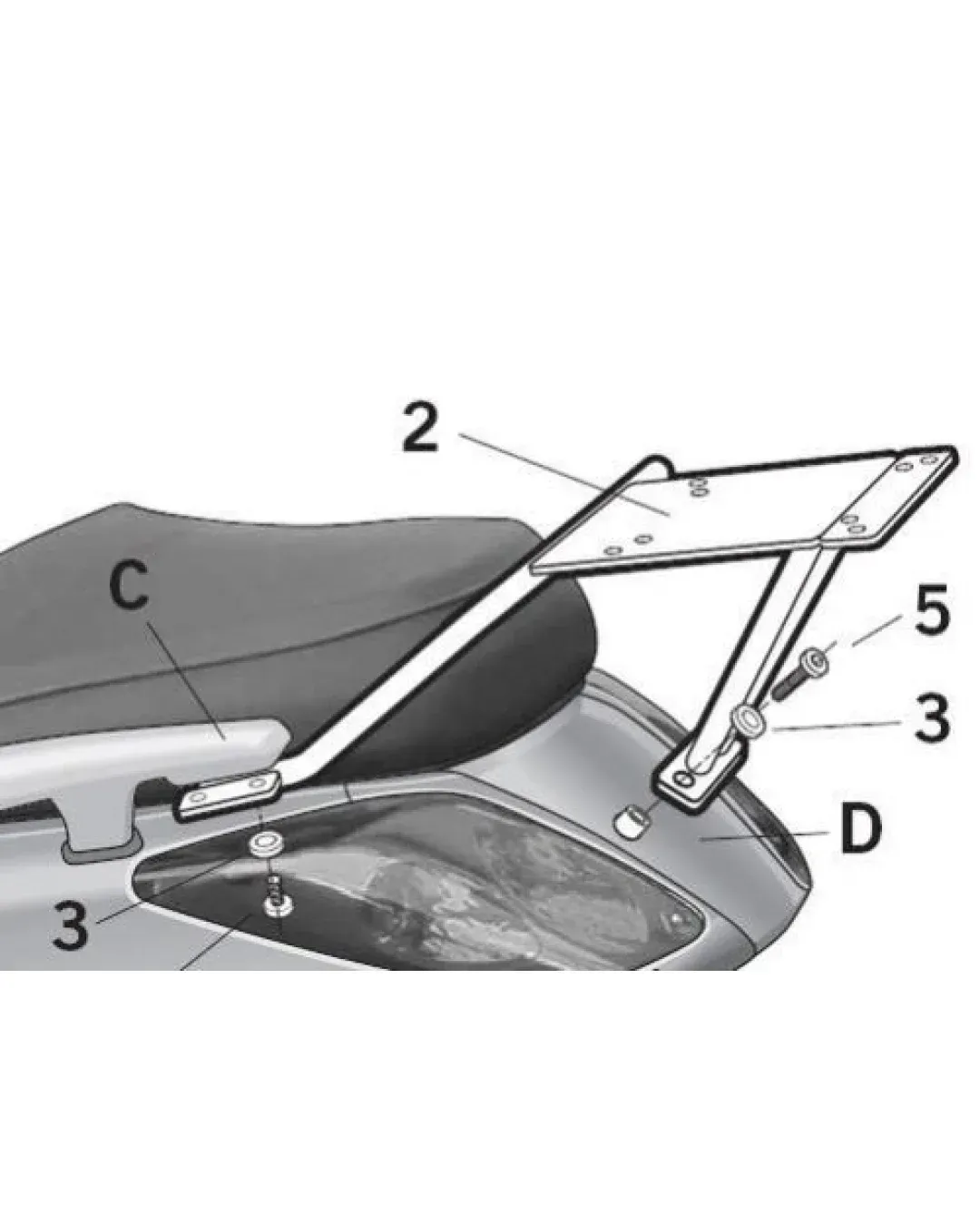 Монтажен комплект за куфари SHAD TOP MASTER YAMAHA X-MAX 125-250 '05