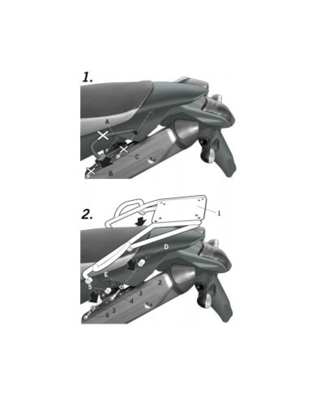 Монтажен комплект за куфари SHAD TOP MASTER YAMAHA XT 660 R/X '04/08