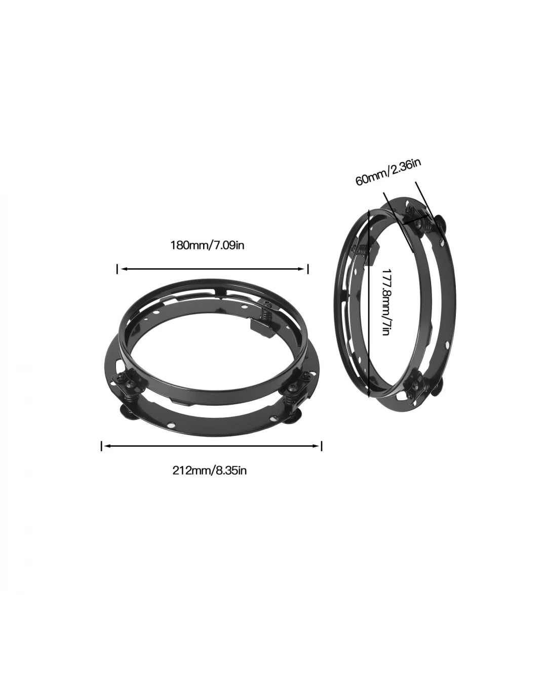Монтажна скоба стойка за кръгли фарове 7 инча 18см за мотоциклети и джипове