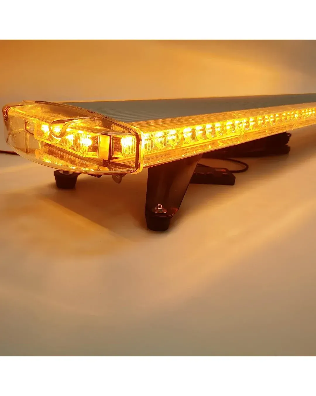 Мощна аварийна сигнална лампа 120см 88 LED ЛЕД блиц маяк буркан лед бар 12-24V със 15 режима на работа жълта за пътна помощ платформа снегорин багер бус ван и др.
