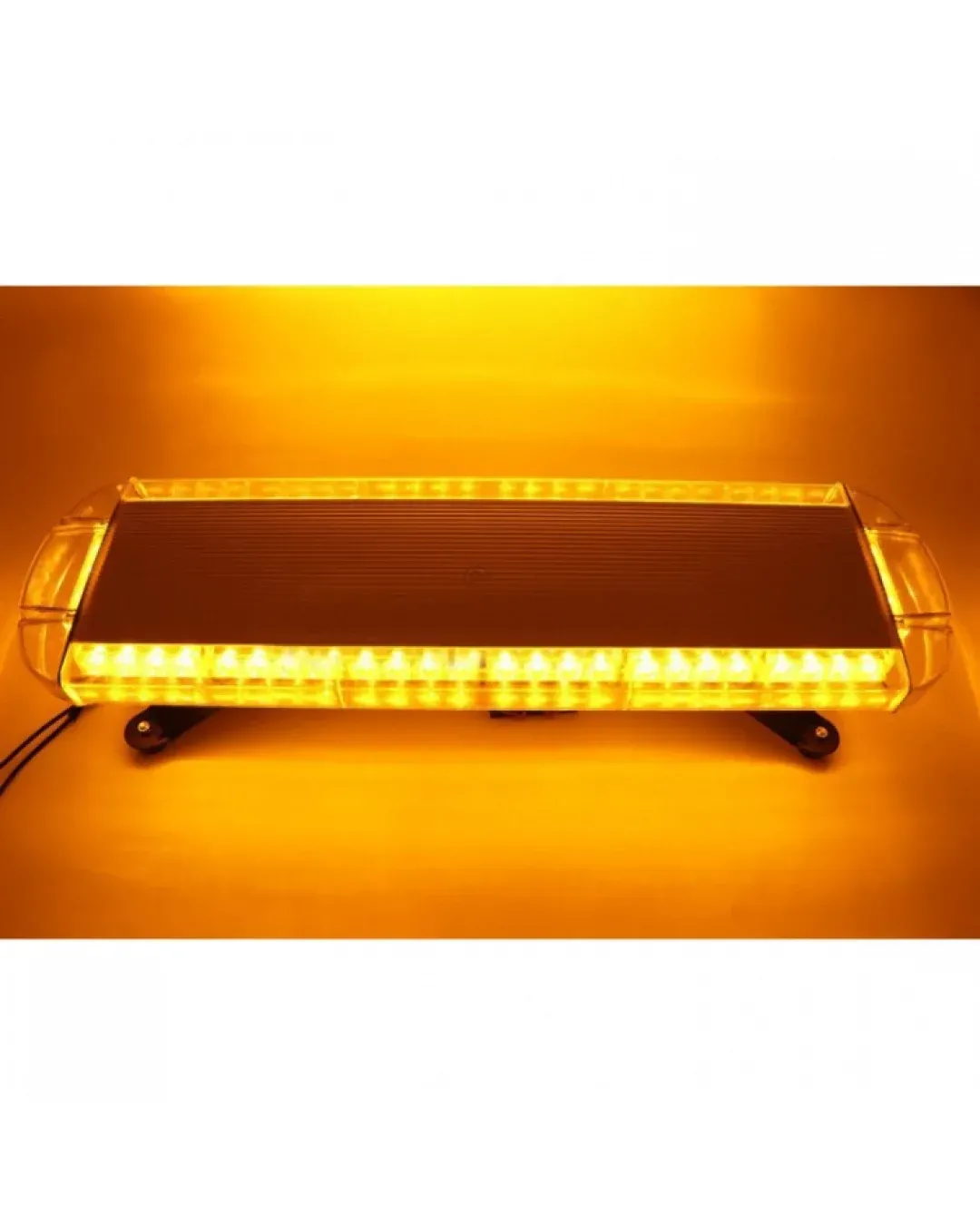 Мощна аварийна сигнална лампа 76 см 40 LED ЛЕД блиц маяк буркан лед бар 12-24V със 15 режима на работа жълта за пътна помощ платформа снегорин багер бус ван и др.