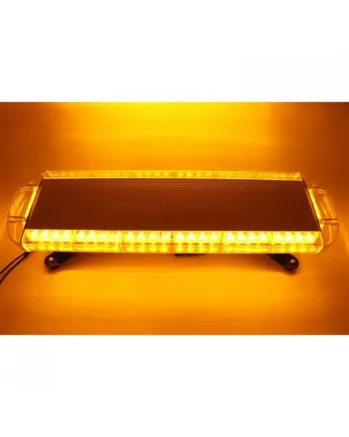 Мощна аварийна сигнална лампа 76 см 40 LED ЛЕД блиц маяк буркан лед бар 12-24V със 15 режима на работа жълта за пътна помощ платформа снегорин багер бус ван и др.
