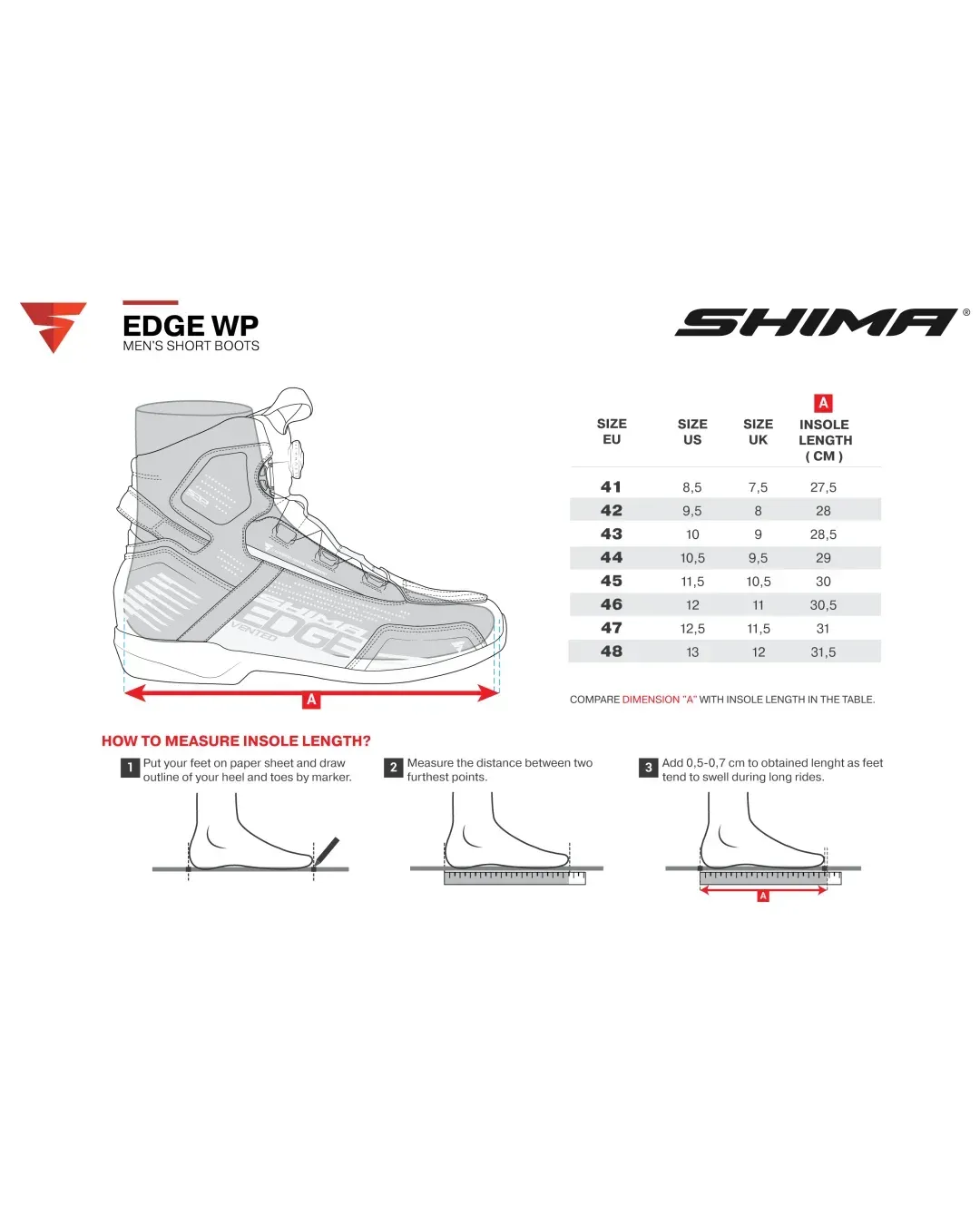 Мото боти SHIMA EDGE WP BLACK