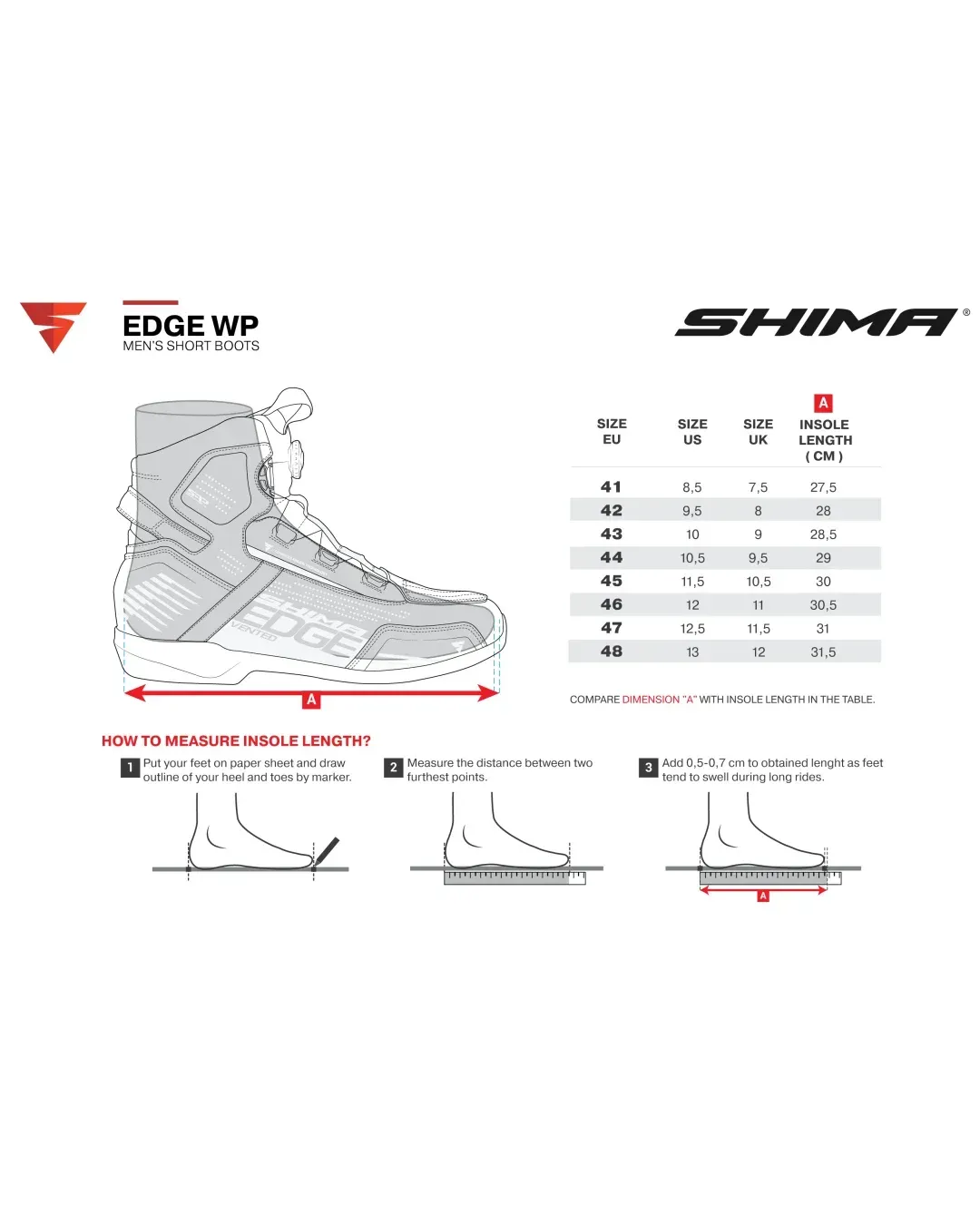 Мото боти SHIMA EDGE WP FLUO