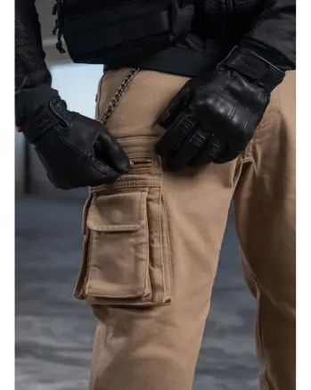 Мото дънки PANDO MOTO Desert Cargo Beige Cordura® - SHORT
