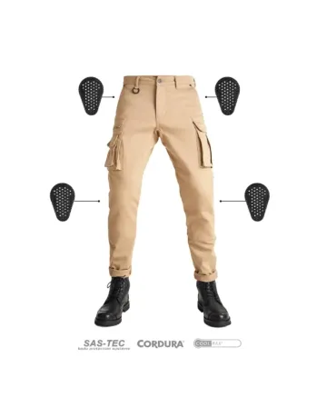Мото дънки PANDO MOTO Desert Cargo Beige Cordura® - SUPER LONG